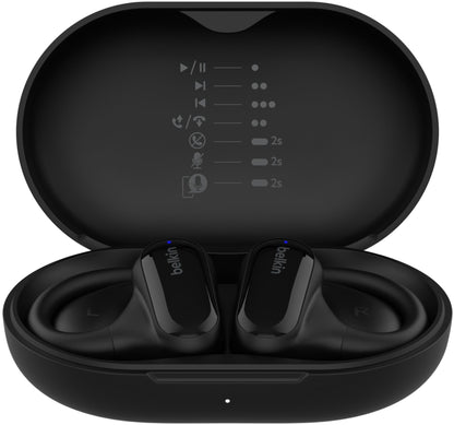 Auricolari Bluetooth Belkin SoundForm ClearFit, TWS, Multipoint, Nero AUC013ctBK