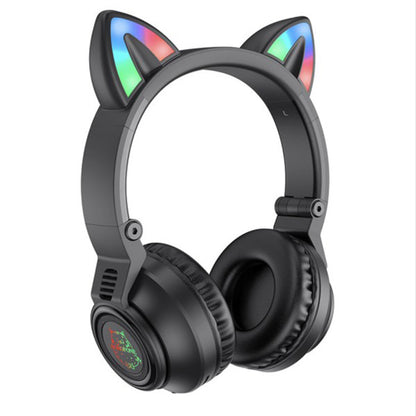 Auricolare Bluetooth Borofone BO18 Cat Ear, A2DP, Nero