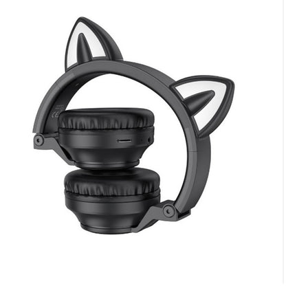 Auricolare Bluetooth Borofone BO18 Cat Ear, A2DP, Nero