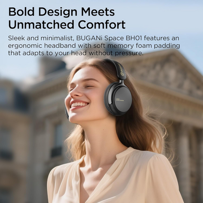 Bluetooth Handsfree Bugani Space BH01, MultiPoint, A2DP, ANC, Black