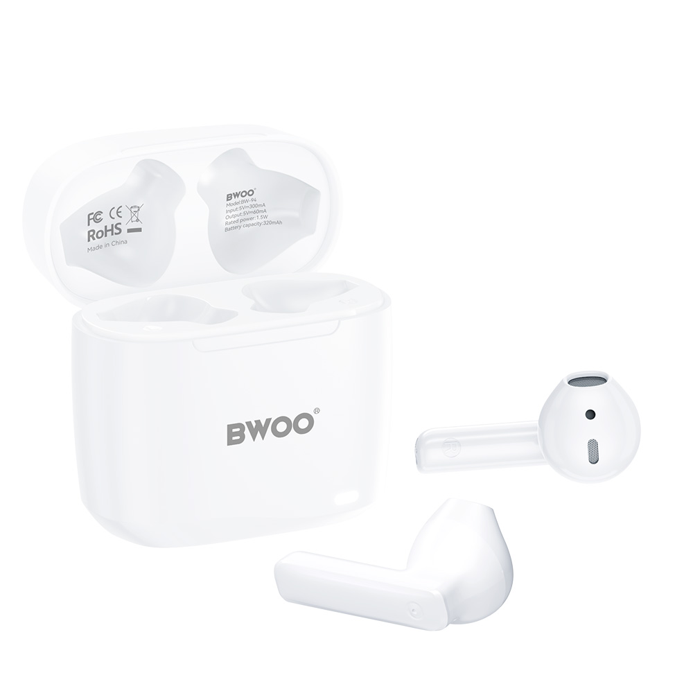 Auricolari Bluetooth BWOO BW94, TWS, Bianco