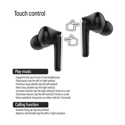 Handsfree Bluetooth ColorWay TWS3, TWS, Black