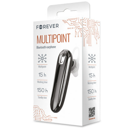 Bluetooth a mani libere Forever FBE-01, MultiPoint, nero 