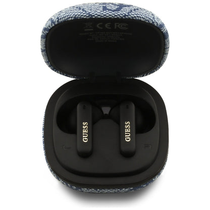 Auricolare Bluetooth Guess 4G Classic Metal Logo, TWS, Blu