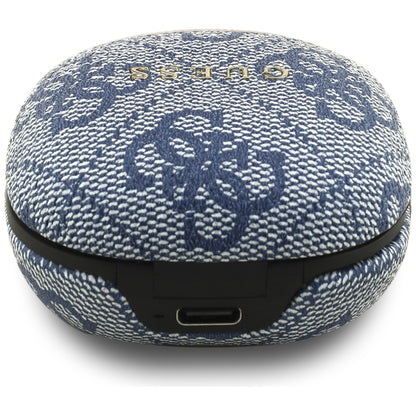 Auricolare Bluetooth Guess 4G Classic Metal Logo, TWS, Blu
