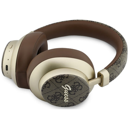 Handsfree Bluetooth Guess 4G Gold Script Metal, A2DP, Marrone