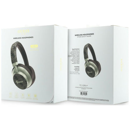 Handsfree Bluetooth Guess 4G Gold Script Metal, A2DP, Marrone