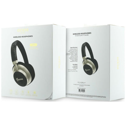 Auricolare Bluetooth Guess 4G Gold Script Metal, A2DP, Nero