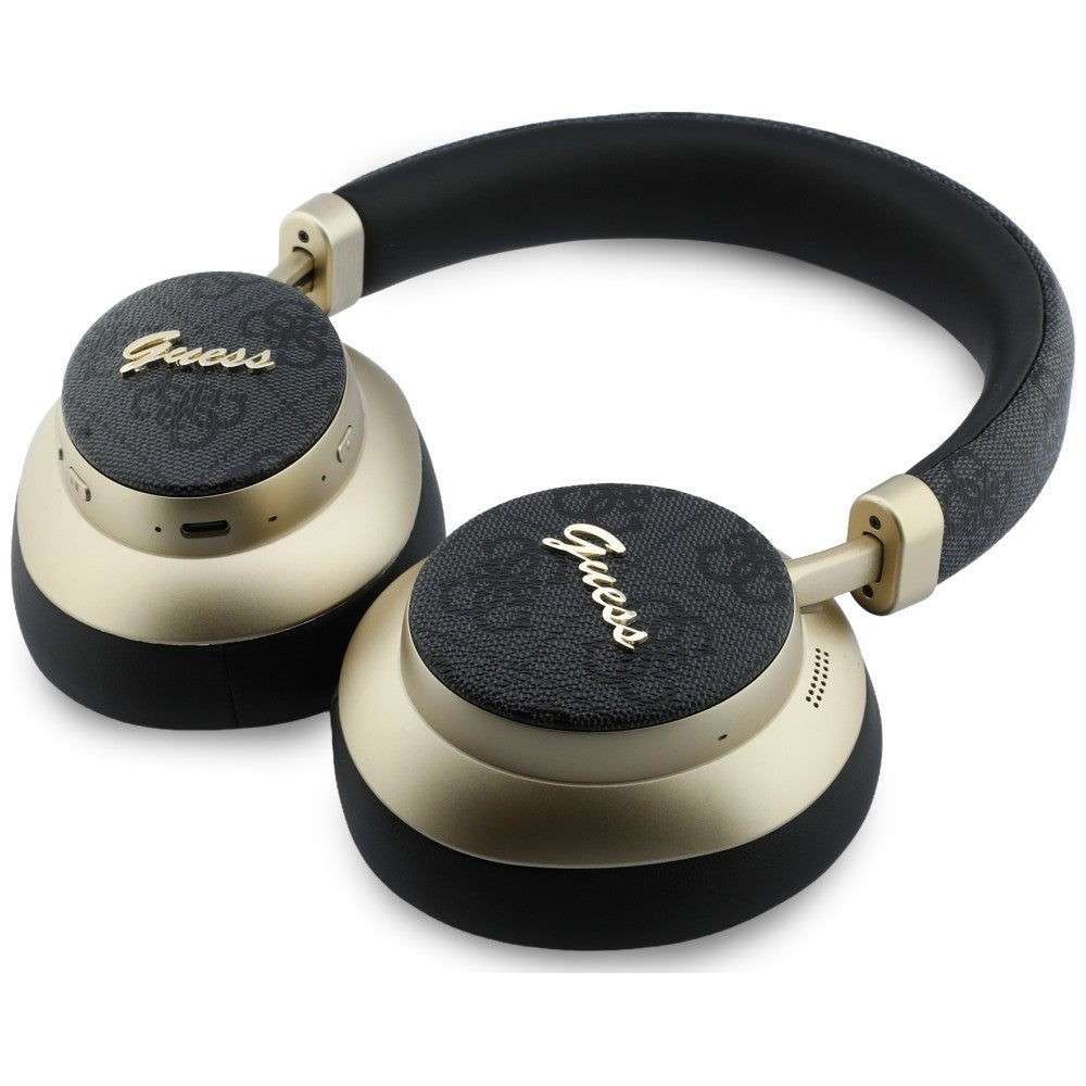 Auricolare Bluetooth Guess 4G Gold Script Metal, A2DP, Nero