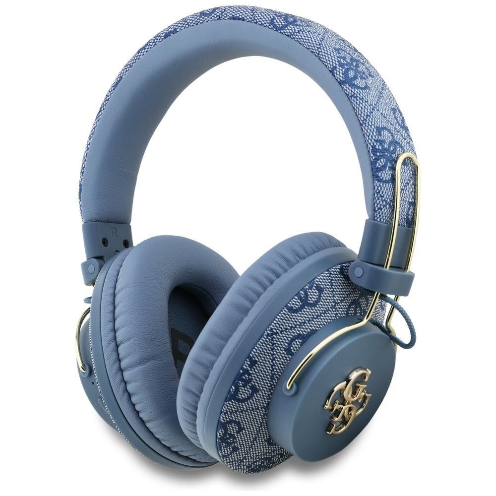 Auricolare Bluetooth Guess 4G con Logo Metallico, A2DP, Blu