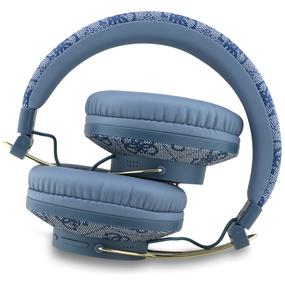 Auricolare Bluetooth Guess 4G con Logo Metallico, A2DP, Blu