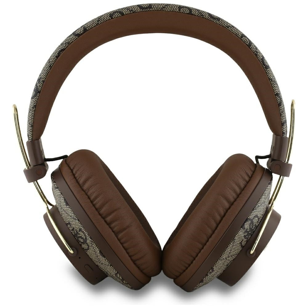 Auricolare Bluetooth Guess 4G con Logo Metallico, A2DP, Marrone
