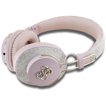 Auricolare Bluetooth Guess 4G con Logo Metallico, A2DP, Rosa