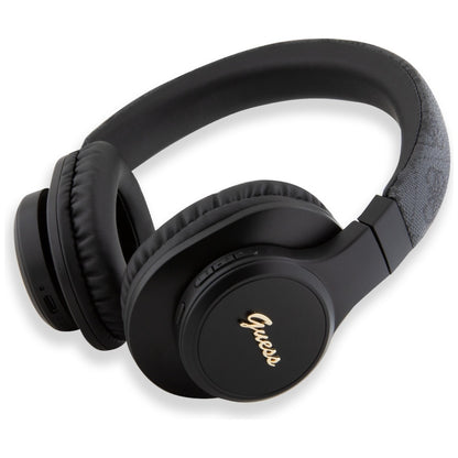 Auricolare Bluetooth Guess 4G Tone on Tone Script Logo, A2DP, Nero