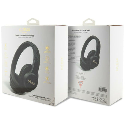 Auricolare Bluetooth Guess 4G Tone on Tone Script Logo, A2DP, Nero