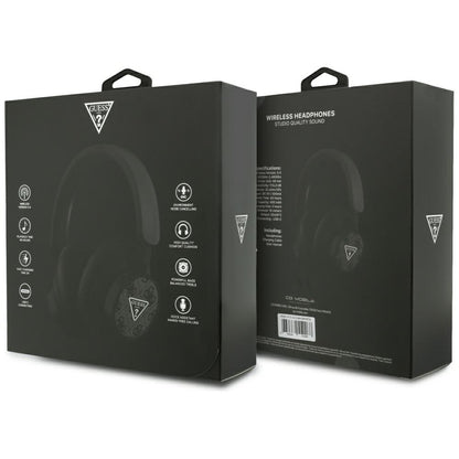 Auricolare Bluetooth Guess 4G con logo triangolare, A2DP, Nero