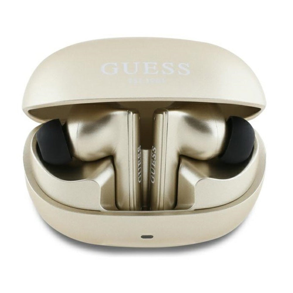 Handsfree Bluetooth Guess Capsule Printed Logo, TWS, ANC, Gold