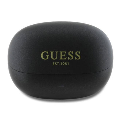 Auricolare Bluetooth Guess Capsule con Logo Stampato, TWS, ANC, Nero