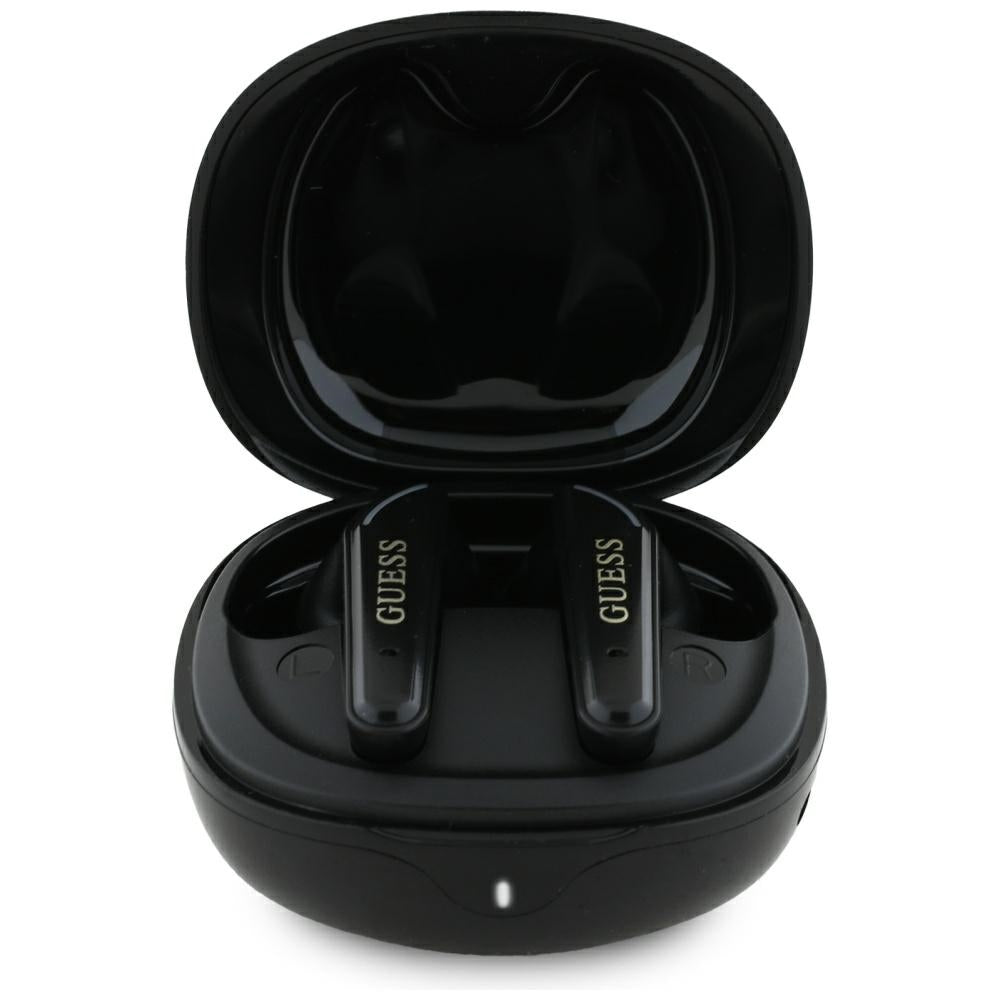 Auricolare Bluetooth Guess Flat Classic Logo Electroplated, TWS, Nero