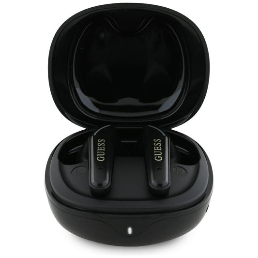 Auricolare Bluetooth Guess Flat Classic Logo Electroplated, TWS, Nero