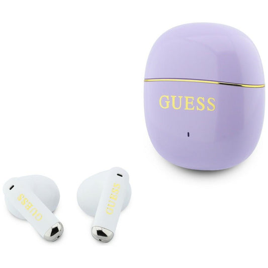 Auricolare Bluetooth Guess Glossy Gold Line Classic, TWS, Viola