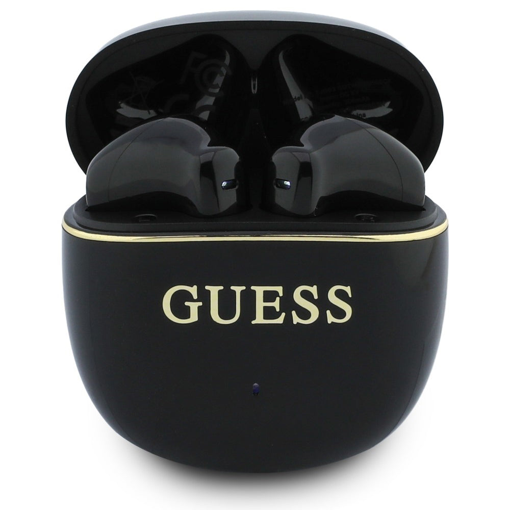 Auricolare Bluetooth Guess Glossy Gold Line Classic, TWS, Nero