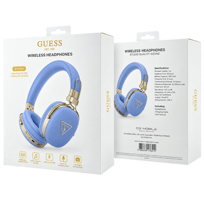 Guess Grained Triangle Logo Bluetooth Handsfree, A2DP, Blue