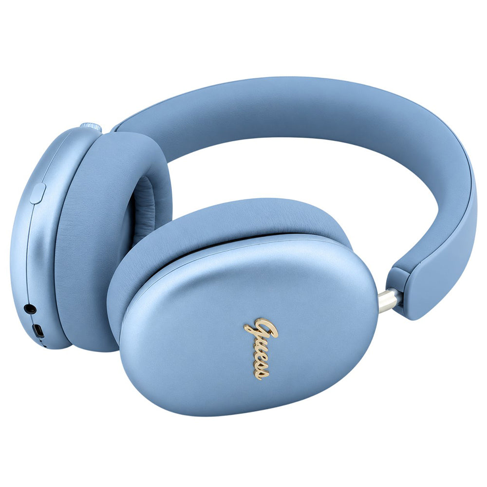 Auricolare Bluetooth Guess Metal Script Logo, A2DP, Blu

