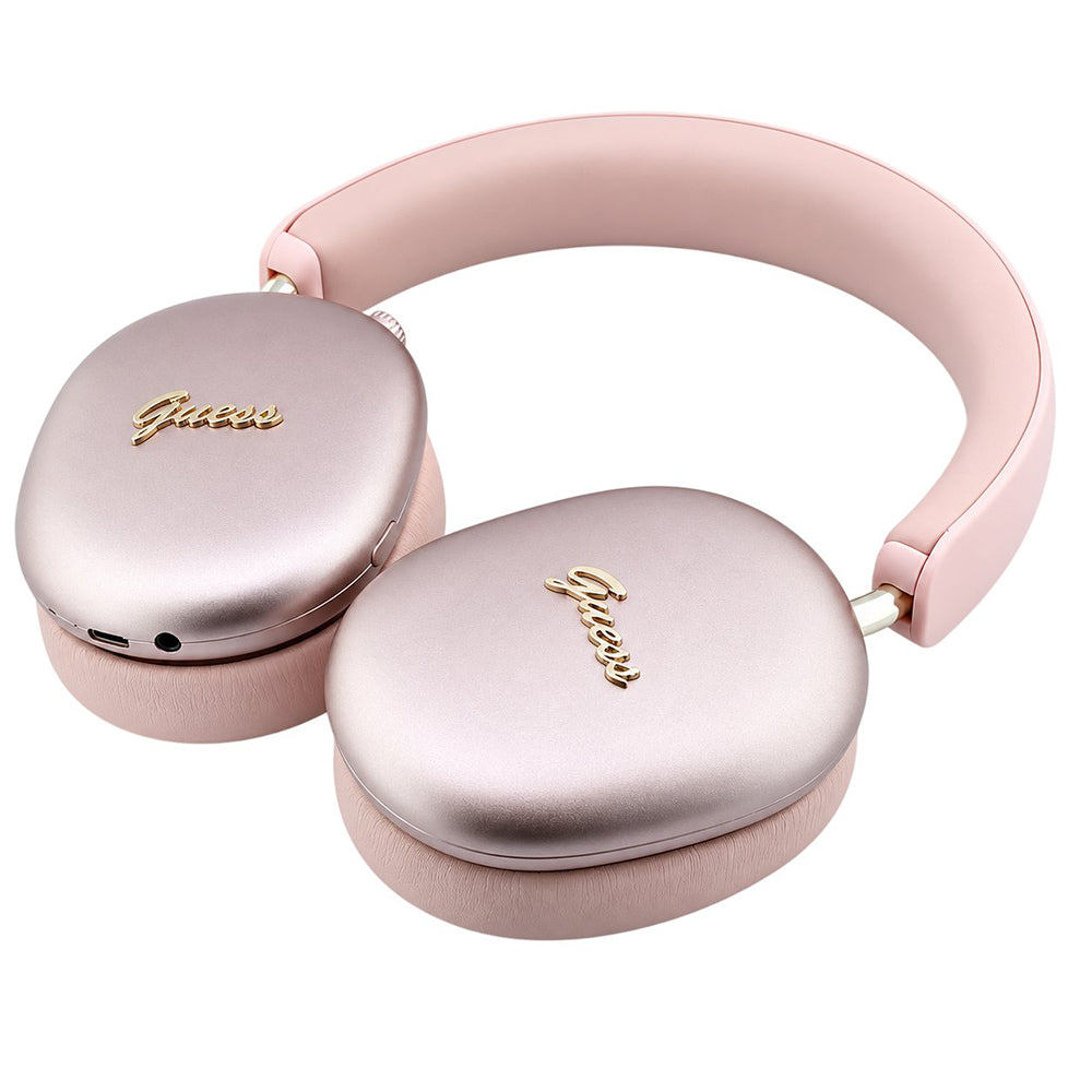 Auricolari Bluetooth Guess Metal Script Logo, A2DP, rosa