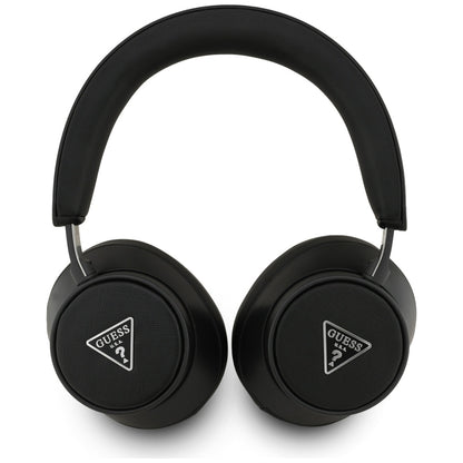 Auricolare Bluetooth Guess Saffiano con logo a triangolo, A2DP, Nero
