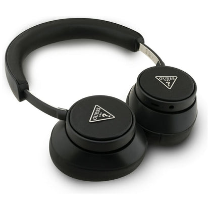 Auricolare Bluetooth Guess Saffiano con logo a triangolo, A2DP, Nero