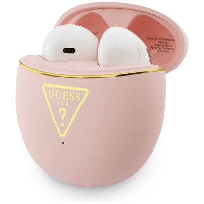 Auricolari Bluetooth Guess Script Print, TWS, Rosa