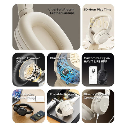 Auricolare Bluetooth HAVIT H612BT, A2DP, Nero