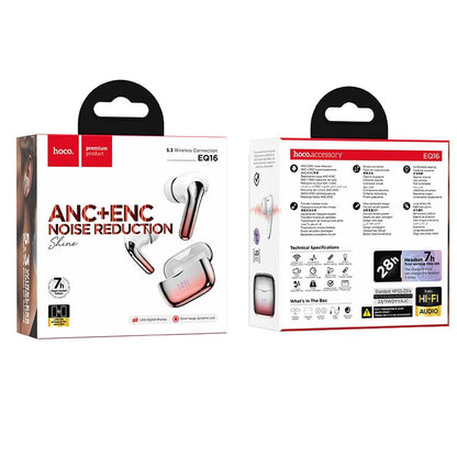 Vivavoce Bluetooth HOCO EQ16, TWS, ANC, rosso 