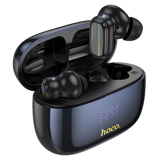 Auricolare Bluetooth HOCO EQ20, TWS, ANC, MultiPoint, Nero