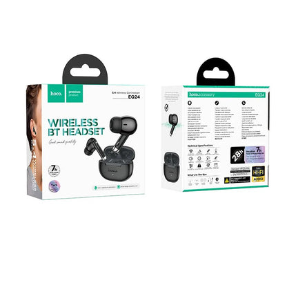 Auricolare Bluetooth HOCO EQ24, TWS, Nero