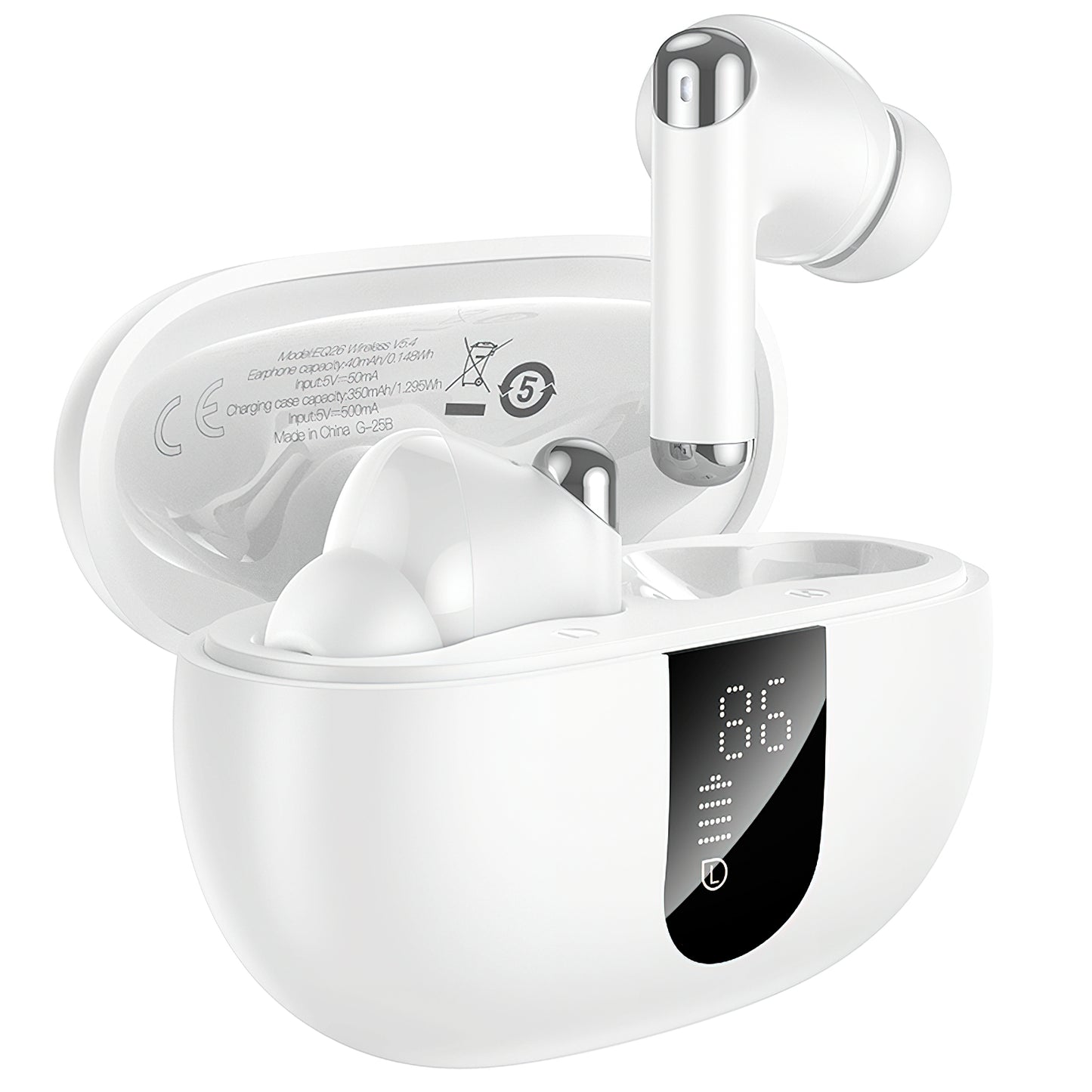Auricolare Bluetooth HOCO EQ26, TWS, ANC, Bianco