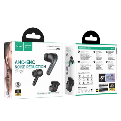 Vivavoce Bluetooth HOCO EQ5, TWS, ANC, nero 