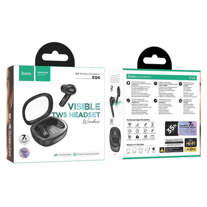 Vivavoce Bluetooth HOCO Shadow EQ6, TWS, nero 