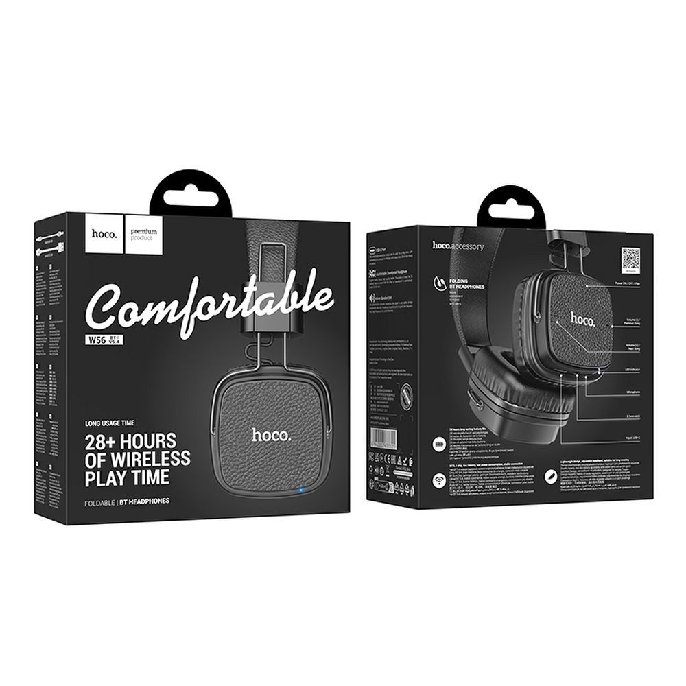 Auricolare Bluetooth HOCO W56, A2DP, Nero