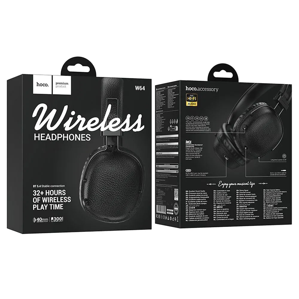 Auricolare Bluetooth HOCO W64, A2DP, Nero