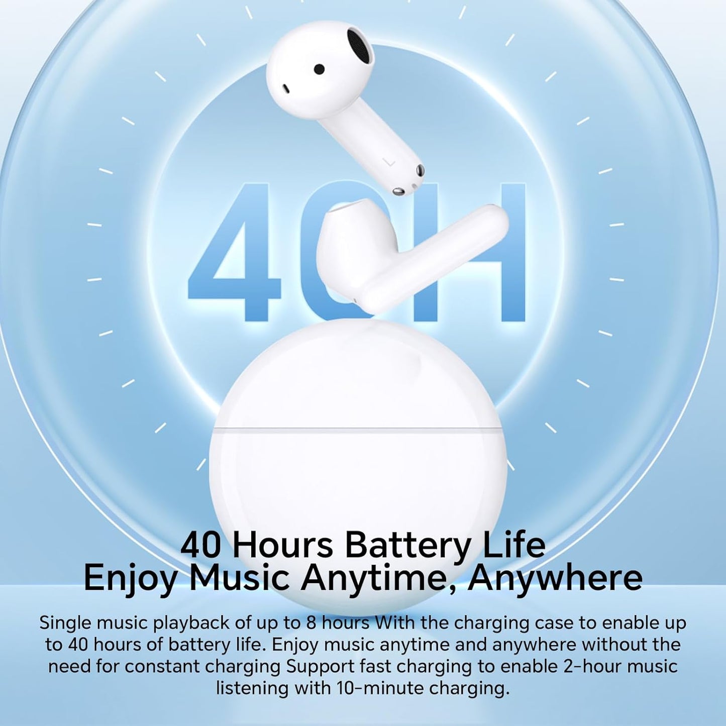 Auricolare Bluetooth Honor Choice X7e, TWS, ANC, Bianco 5504ABHF