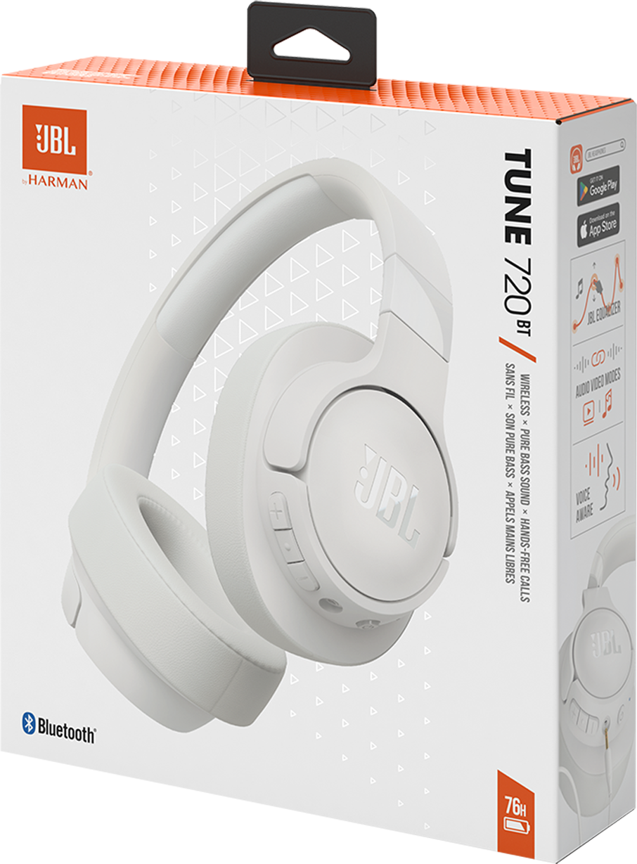 Vivavoce Bluetooth JBL Tune 720BT, MultiPoint, A2DP, bianco 