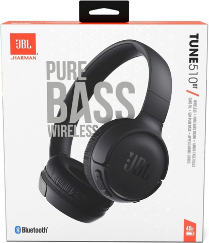 Auricolari Bluetooth JBL Tune 510BT, MultiPoint, A2DP, Nero JBLT510BTBLK