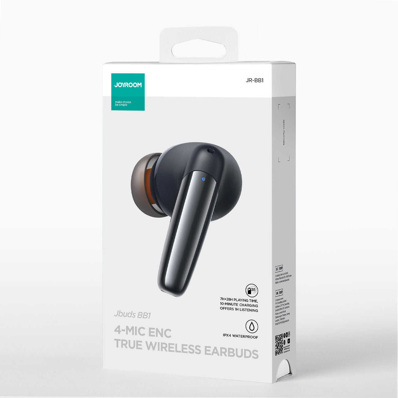 Auricolari Bluetooth Joyroom JR-BB1, TWS, Nero