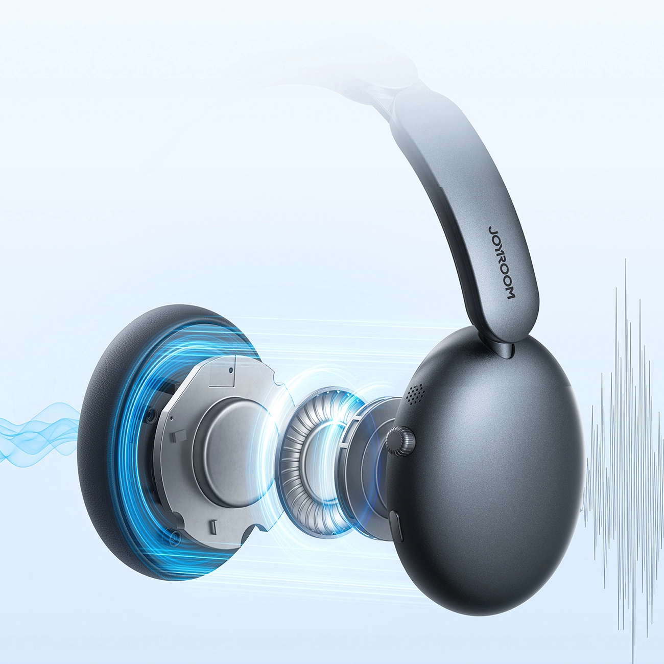 Handsfree Bluetooth Joyroom JR-JH1, A2DP, ANC, Nero