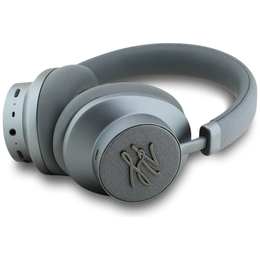 Auricolari Bluetooth Karl Lagerfeld Grained Initials, A2DP, ANC, Grigio