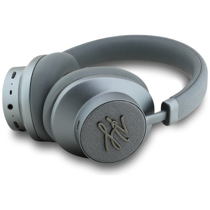 Auricolari Bluetooth Karl Lagerfeld Grained Initials, A2DP, ANC, Grigio