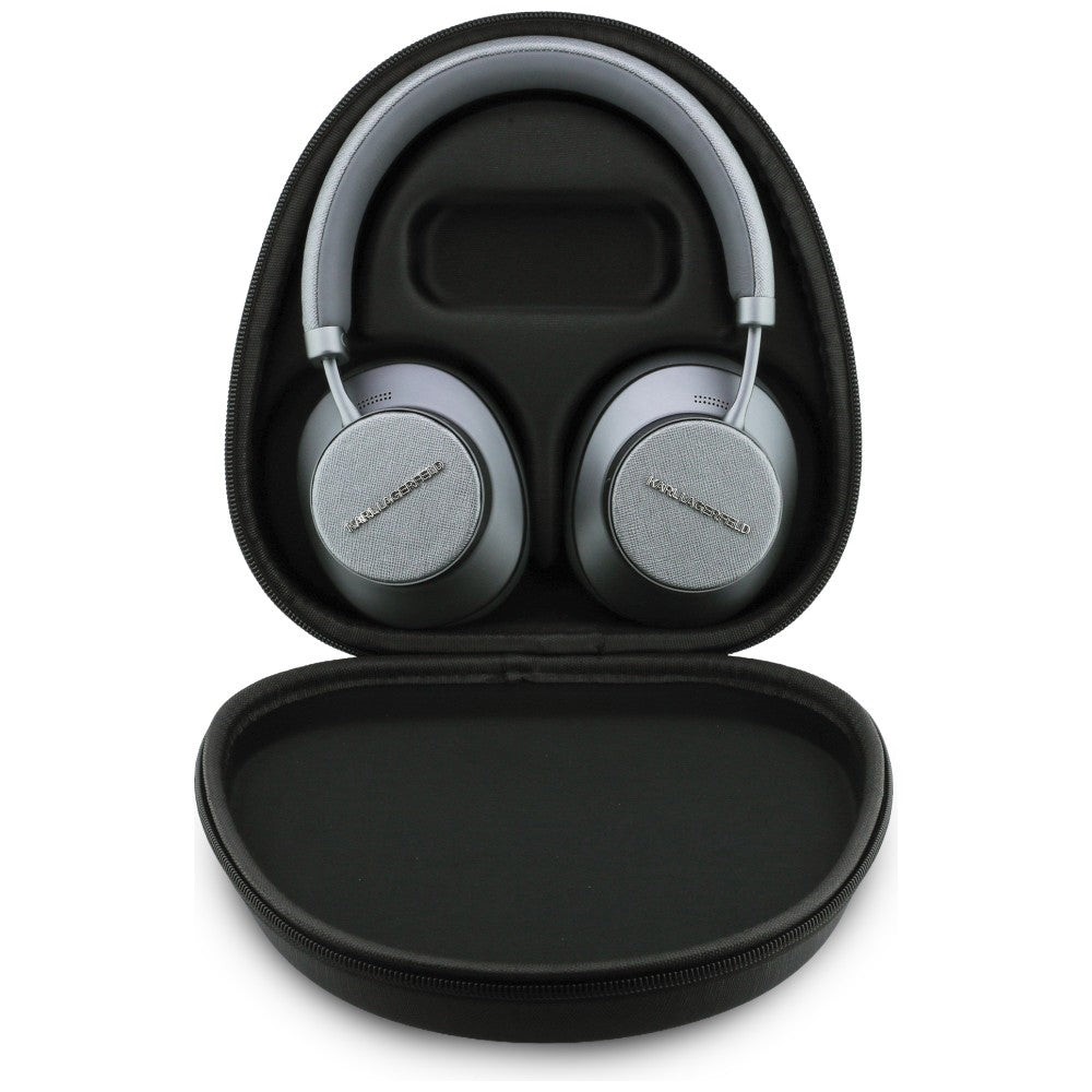 Auricolare Bluetooth Karl Lagerfeld Saffiano Elongated, A2DP, ANC, Grigio