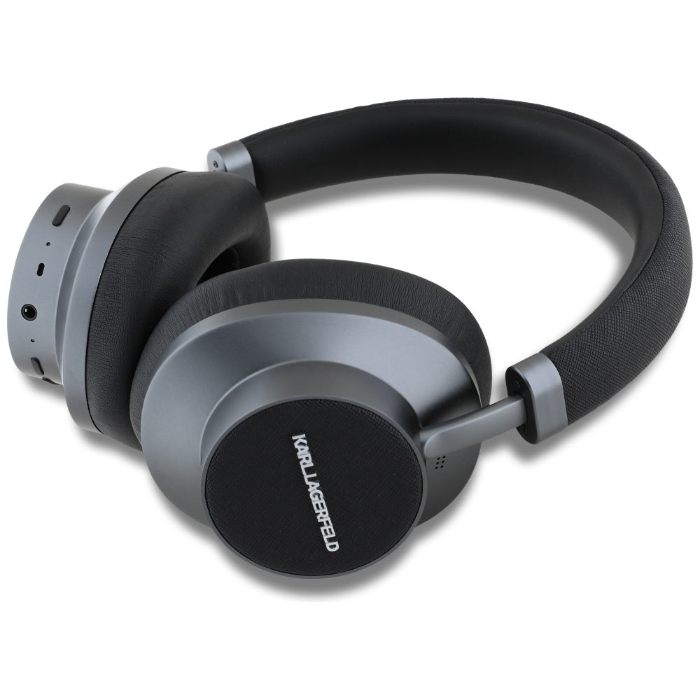 Auricolare Bluetooth Karl Lagerfeld Saffiano Elongated, A2DP, ANC, Nero